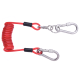 COIL TOOL TETHER WITH INTEGRATED KARABINERS